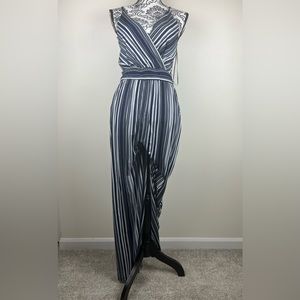 Cute blue and white jumpsuit perfect for summer